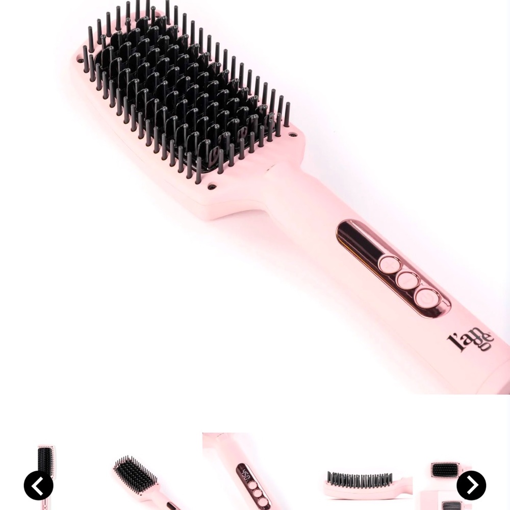 Lange ceramic straightening brush.